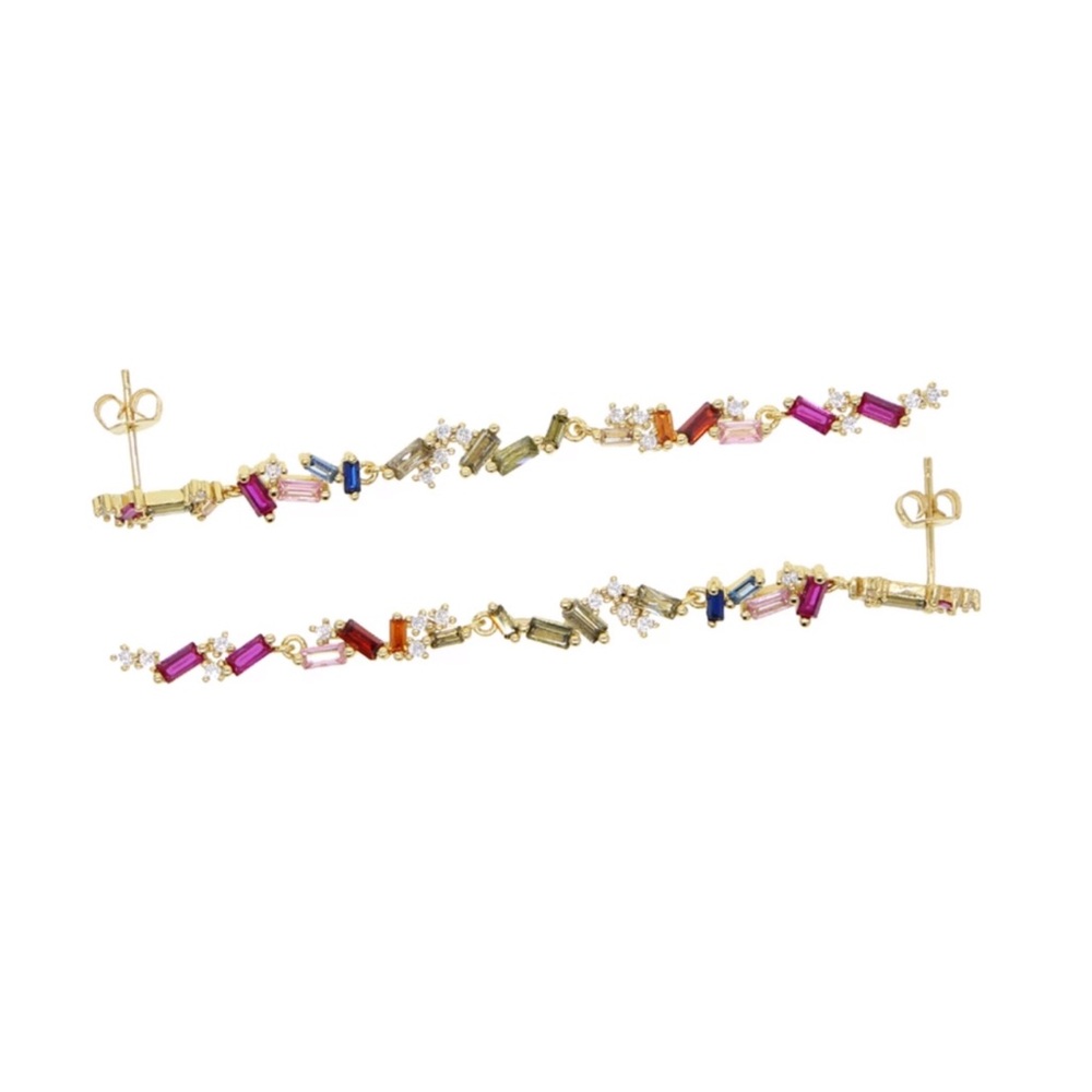 The ANTOYAH Austrian Crystals Long Earrings - Picture 2 of 3